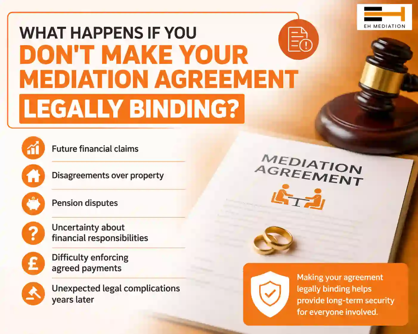 What Happens If You Don't Make Your Mediation Agreement Legally Binding Cheshunt?